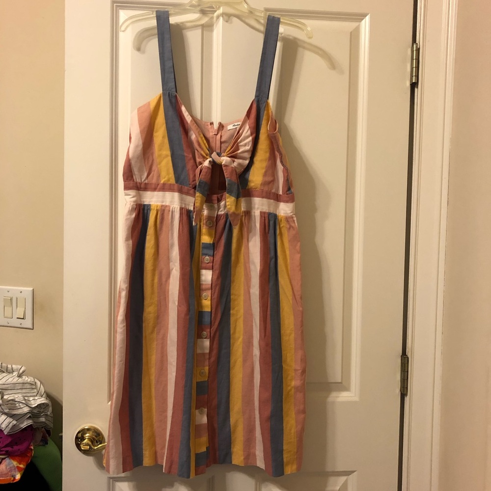 Madewell Multicolor Striped Maxi Sundress - Pink, Yellow, Blue, White